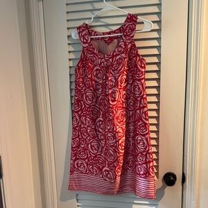 Monsoon Red and White Floral Kids Dress